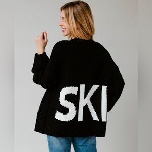 Panache Black and White Knit Cardigan